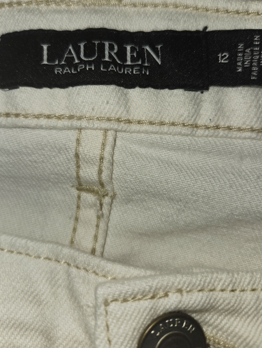 Lauren Ralph Lauren Patchwork Relaxed Tapered Ankle Jeans - Picture 9 of 9